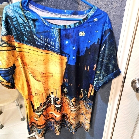 NWOT VAN GOHH Colorful Short Sleeved Tee 2XL - Picture 1 of 8